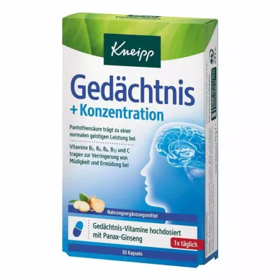 KNEIPP Atmiņas+koncentrācijas kapsulas, 30 gab KNEIPP Atmiņas+koncentrācijas kapsulas, 30 gab