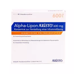 ALPHA LIPON Aristo 600 mg koncentrāts infūziju šķīduma pagatavošanai, 5x24 ml