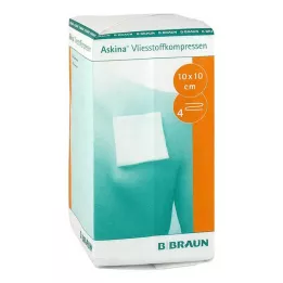 ASKINA Neaustā komprese 10x10 cm nesterila 4 kārtu, 100 gab
