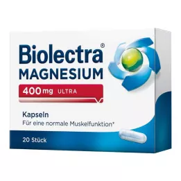 BIOLECTRA Magnija 400 mg ultra kapsulas, 20 gab