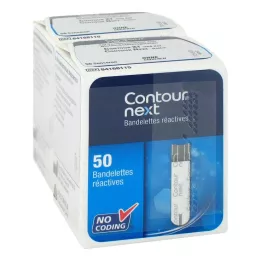 CONTOUR Next Sensors testa strēmeles, 100 gab