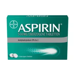 ASPIRIN 500 mg apvalkotās tabletes, 8 gab