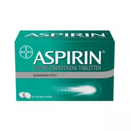 ASPIRIN 500 mg apvalkotās tabletes, 80 gab
