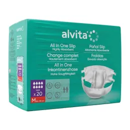 Alvita All-in-One nesaturēšanas bikses maxi med.night, 20 gab