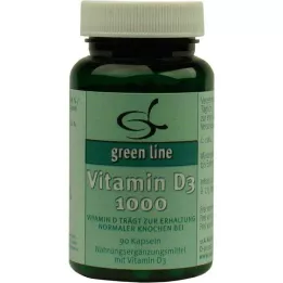 VITAMIN D3 1000 kapsulas, 90 gab