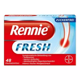 RENNIE FRESH Košļājamās tabletes, 48 gab