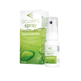OCUVERS izsmidziniet lipostamīna acu aerosolu ar Euphrasia, 15 ml