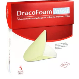 DRACOFOAM Infection Foam brūču pārsējs papēdis, 5 gab