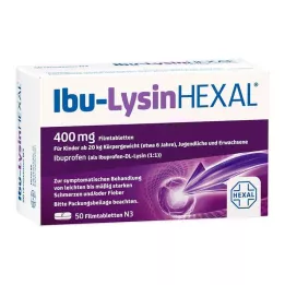 IBU-LYSINHEXAL Apvalkotās tabletes, 50 gab