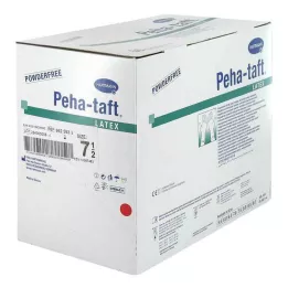 PEHA-TAFT lateksa OP-cimdi 7,5 izmērs, 50X2 gab