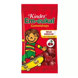 EM-EUKAL Kinder Gummidrops Wild Cherry cukuru aizturošs, 75 g