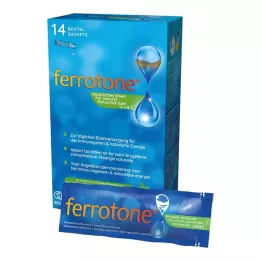 FERROTONE Gludeklis ar ābolu koncentrātu un C vitamīna pudele, 14x25 ml