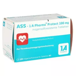 ASS-1A Pharma Protect 100 mg zarnās šķīstošās tabletes, 100 gab