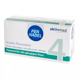 PEN-NADELN Universālas 4 kanulas 0,23x4 mm 32 G, 100 gab