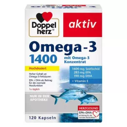 DOPPELHERZ Omega-3 1400 kapsulas, 120 gab