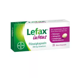 LEFAX intens šķidrās kapsulas 250 mg simetikona, 20 gab