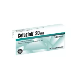 CEFAZINK 20 mg apvalkotās tabletes, 60 gab