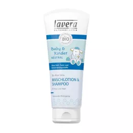 LAVERA Baby & Bērnu jutīgs mazgāšanas losjons&Šampūns, 200 ml