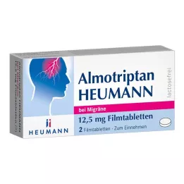 ALMOTRIPTAN Heumann for Migraine 12,5 mg apvalkotās tabletes, 2 gab
