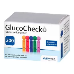 GLUCOCHECK Lancetes Universāls, 200 gab