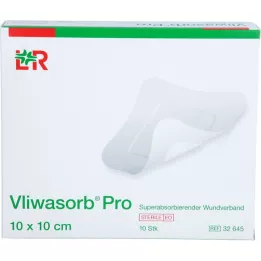 VLIWASORB Pro superabsorbent komp. sterils 10x10 cm, 10 gab