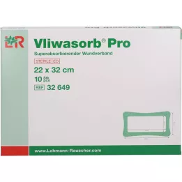 VLIWASORB Pro superabsorbējošais komp. sterils 22x32 cm, 10 gab