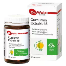 CURCUMIN EXTRAKT 45 Dr.Wolz kapsulas, 90 gab