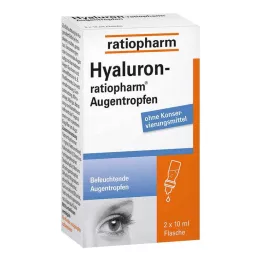 HYALURON-RATIOPHARM Acu pilieni, 2X10 ml