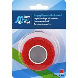 UM FINGERPFLASTER 2,5 cmx4,5 m sarkans, 1 gab