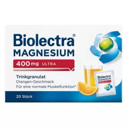 BIOLECTRA Magnija 400 mg ultra dzeramās granulas oranža, 20 gab