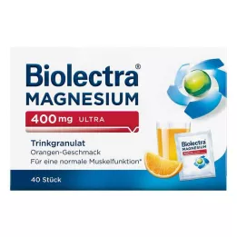BIOLECTRA Magnija 400 mg ultra dzeramās granulas oranžas, 40 gab