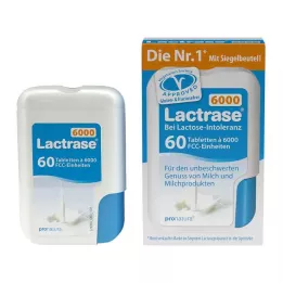 LACTRASE 6000 FCC tabletes klikšķu dozatorā, 60 gab