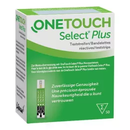 ONE TOUCH Select Plus asins glikozes teststrēmeles, 50 gab