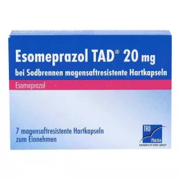 ESOMEPRAZOL TAD 20 mg grēmas msr cietās kapsulas, 7 gab
