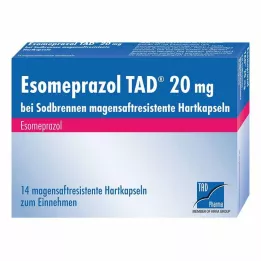 ESOMEPRAZOL TAD 20 mg grēmas msr cietās kapsulas, 14 gab