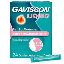 GAVISCON Šķidrums 500 mg/267 mg/160 mg Susp.z.Einn., 24X10 ml