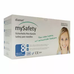 DIAMET mySafety Safety Pen Kan.31 G 0,25x8 mm, 100 gab
