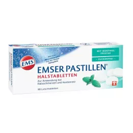 EMSER Pastilas ar mentola svaigumu bez cukura, 30 gab