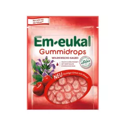 EM-EUKAL Savvaļas ķiršu-salvijas gumijas, kas saglabā cukuru, 90 g