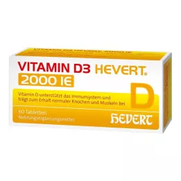 VITAMIN D3 HEVERT 2000 SV tabletes, 60 gab