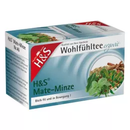 H&amp;S Mate piparmētru filtra maisiņš, 20X1,8 g