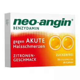 NEO-ANGIN Benzidamīns akūts iekaisis kakls citrons, 20 gab