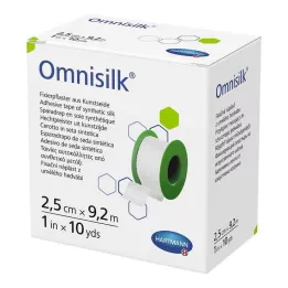 OMNISILK Fiksācijas ģipsis mākslīgais zīds 2,5 cm x 9,2 m, 1 gab