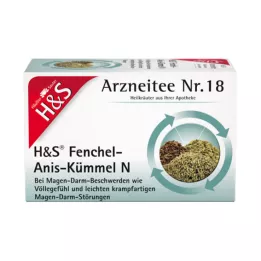 H&amp;S fenheļa-anīsa-ķimeņu N filtru maisiņi, 20x2,0 g