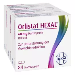 ORLISTAT HEXAL 60 mg cietās kapsulas, 3X84 gab
