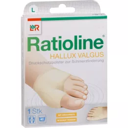 RATIOLINE Hallux valgus spiediena aizsardzības spilventiņš L izmērs, 1 gab