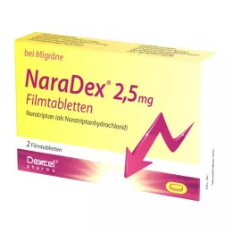 NARADEX 2,5 mg apvalkotās tabletes, 2 gab