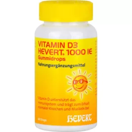 VITAMIN D3 HEVERT 1000, t.i., gumijas pilieni, 60 ST