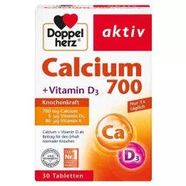 DOPPELHERZ Kalcijs 700+Vitamīns D3 tabletes, 30 gab