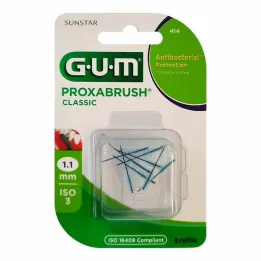 GUM Proxabrush Classic rezerves birstes 1,1 mm, 8 gab